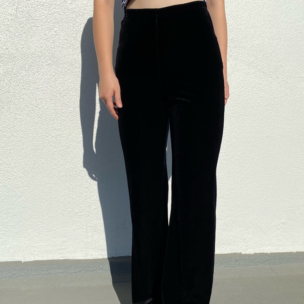 Velvet Black Bell Bottoms